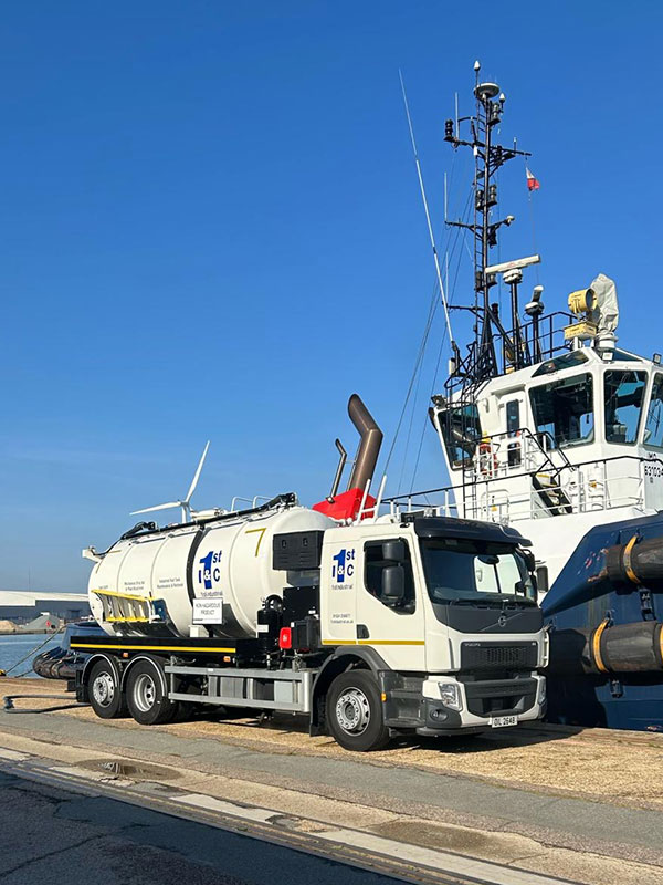vac tanker next to boat